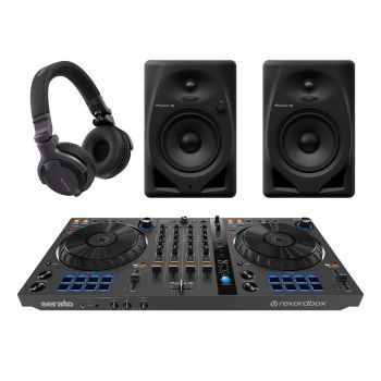 Pioneer DJ DDJ-FLX6-GT, DM-50D and CUE1 Bundle Deal