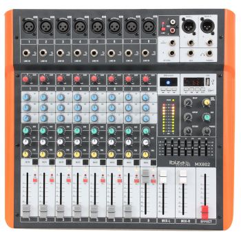 Ibiza Sound MX802 8-Channel Mixer