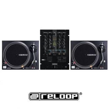 Reloop RP-4000Mk2 Turntable and RMX-33i Mixer DJ Equipment Package
