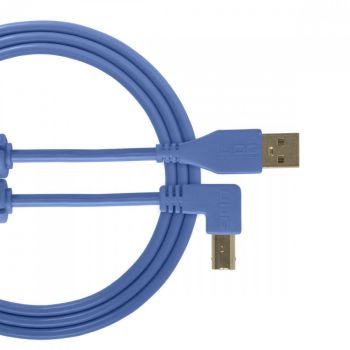 UDG USB Cable A-B 2M Light Blue Angled